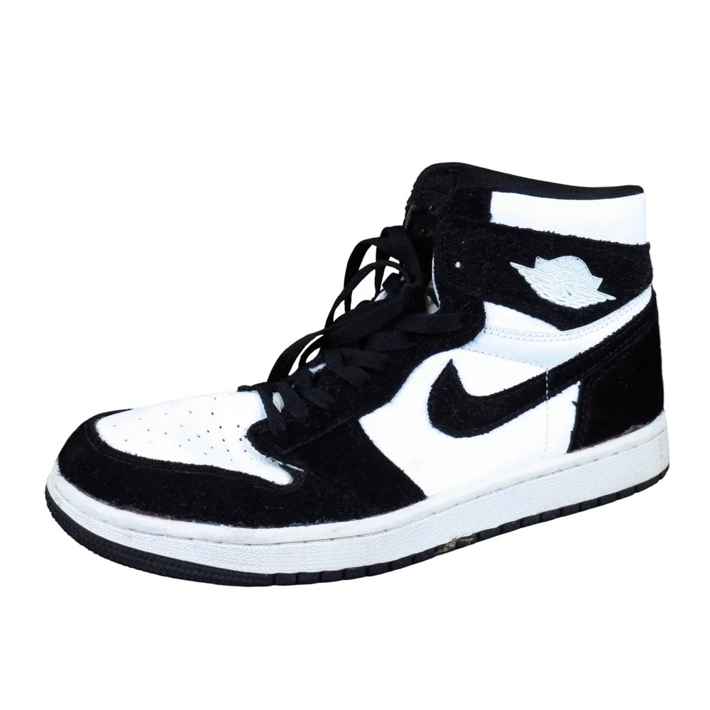 Nike Air Jordan 1 Retro High OG Twist Mens High Top Sneaker 8 Sport Black White